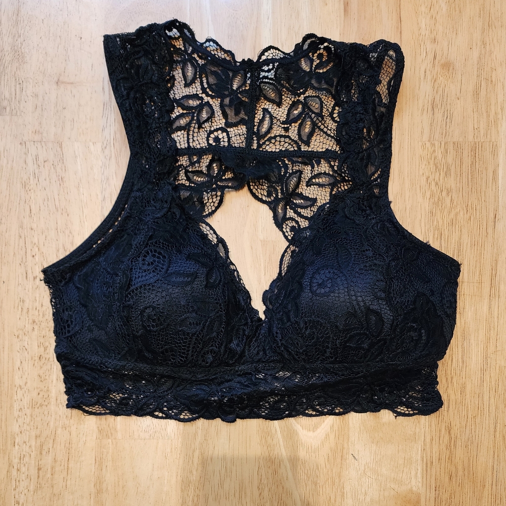 ABS Allen Schwartz Black Lace Bralette